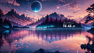 夜空梦幻湖畔