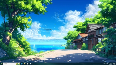 乡村小路海景主题