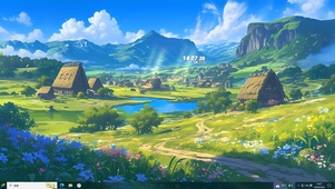 4K翠绿青山间