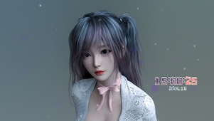 紫色马尾女神