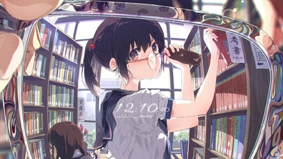 图书馆 清纯眼睛女孩