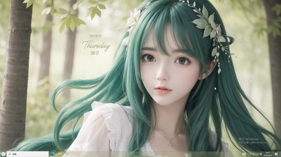 4k清纯绿发纯欲美少女