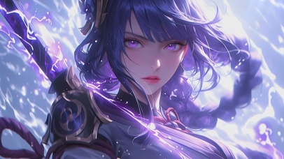 【4K】互动雷电将军二次元卡通