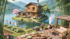 隐居湖边小屋