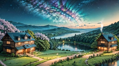 4k银河星空小镇