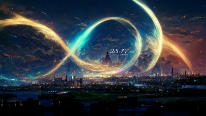 4k 唯美梦幻城市夜空