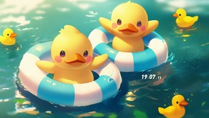 夏日游泳鸭