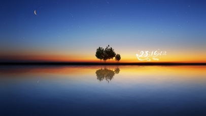 4K唯美星空湖中树