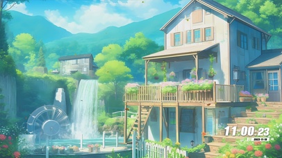 护眼绿景房屋景色