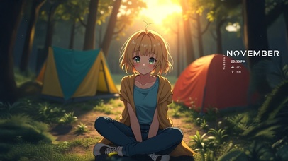 露营少女