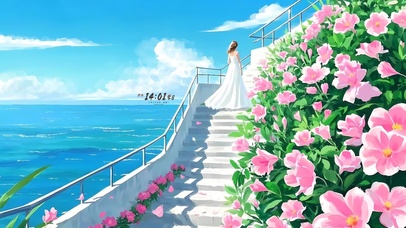 海百百合花女孩