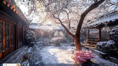 小院里雪景