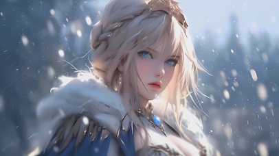 可爱金发美少女