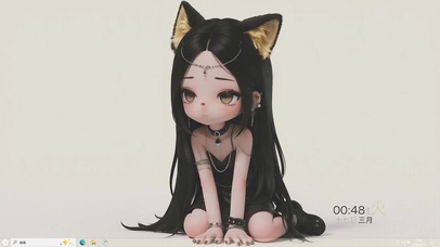 简约壁纸-不开心的小狐狸