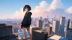 房顶女孩