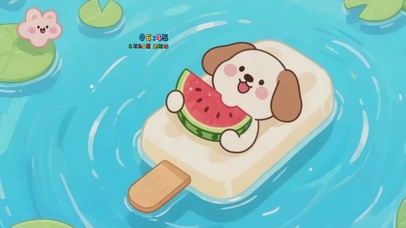 可爱萌系插画小狗