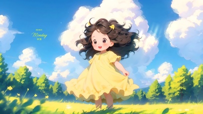 小黄裙女孩