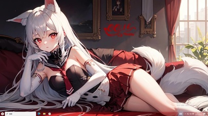 4k白狐银发JK少女