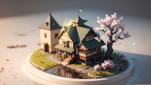 桃花迷你小屋