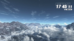 航拍冬季雪山山脉
