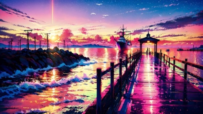 海边木栈道