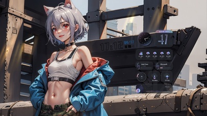 4k酷炫兽耳少女