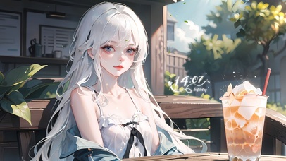 唯美夏日后院清纯少女