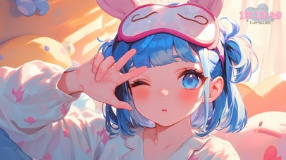 可爱甜美卡通女孩	