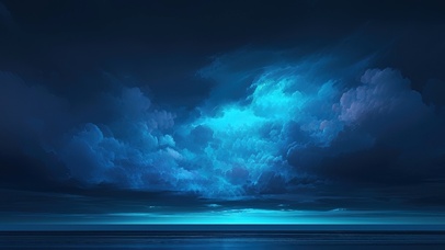 暴风雨来临前的湖面