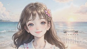 海边女生