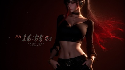 唯美氛围感耳机少女