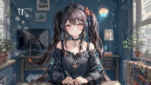 房间幽静少女
