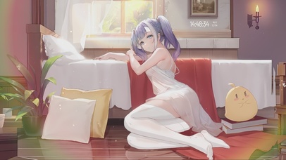 纯欲白丝吊带可爱少女