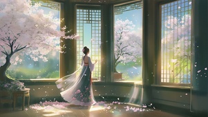 窗外的落花