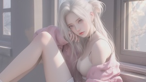 甜美粉色女孩