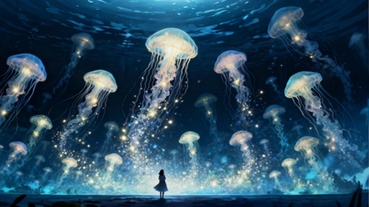 高清发光水母护眼