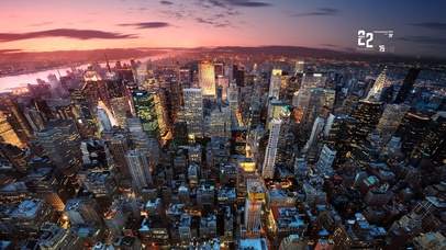 4k 日落黄昏纽约之都