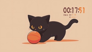 猫咪玩球