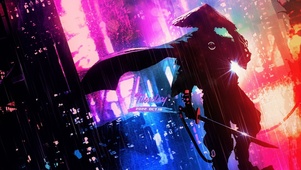 雨中武士