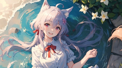 海边狐女-大海总是那么的神秘