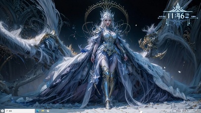 4k银色战甲暗黑女骑士