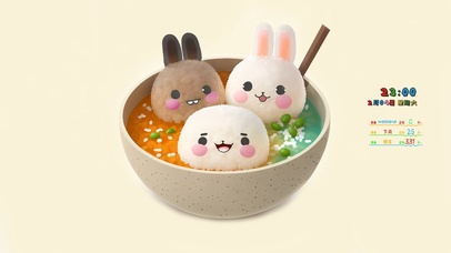 开心的兔子饭团