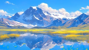 天山雪峰