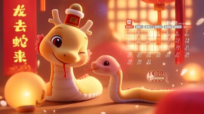 龙去蛇来（迎接2025蛇年）