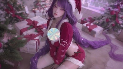 圣诞甜美性感女孩