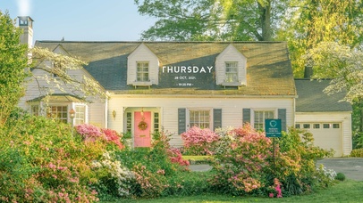 唯美治愈别墅花园（带真实时间）