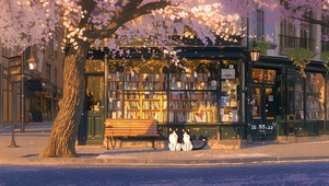 樱花小店小猫咪