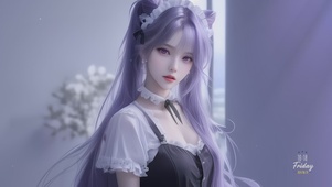 紫发美女