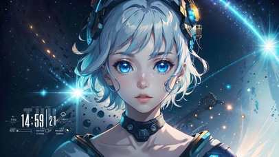 4k炫酷太空少女