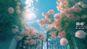 阳光花墙